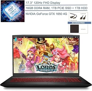 MSI GF75 17.3" 120Hz i7-9750H GTX 1650 Gaming Laptop