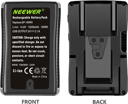 Neewer 10095777 V Mount 190Wh 14.8V Rechargeable Battery