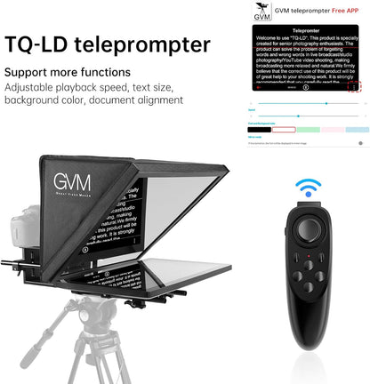 GVM Teleprompters with Carry Case and Tablet Control