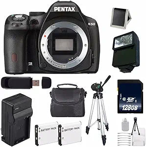 Pentax K-50 16.3 MP Digital SLR Camera Body Bundle