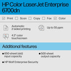 HP 6700dn Color LaserJet Enterprise Printer Business