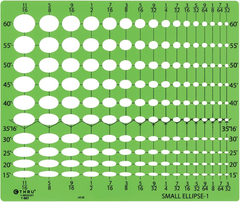 Westcott T-807 Small Ellipse Template #1 — main product image