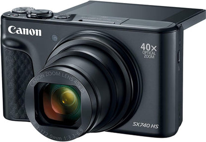 Canon SX740 HS 40x Zoom Compact Camera Bundle (Renewed)