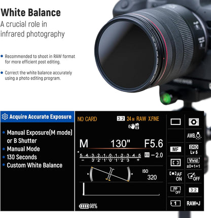 Neewer NW SERIES B 72mm Infrared IR Filter Set