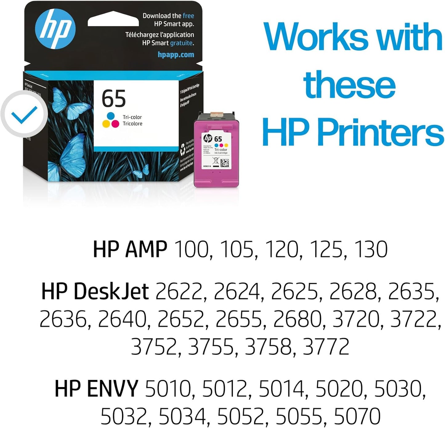 HP N9K01AN Tri-Color Ink Cartridge for DeskJet ENVY