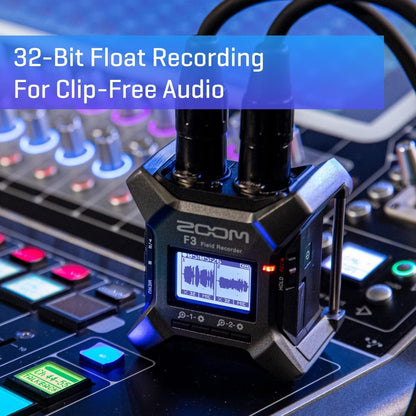 Zoom F3 32-Bit Float Multitrack Recorder Bundle