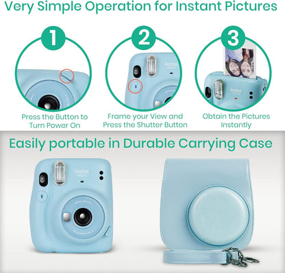 Fujifilm Instax Mini 11 Film Bundle Case Album Stickers
