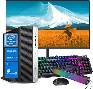 HP ProDesk 400 G6 SFF Desktop PC with Monitor — main product image