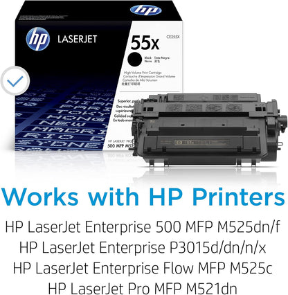 HP CE255X 55X Black High-yield Toner Cartridge