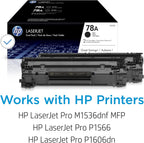HP CE278D 78A Black LaserJet Toner Cartridge 2-Pack