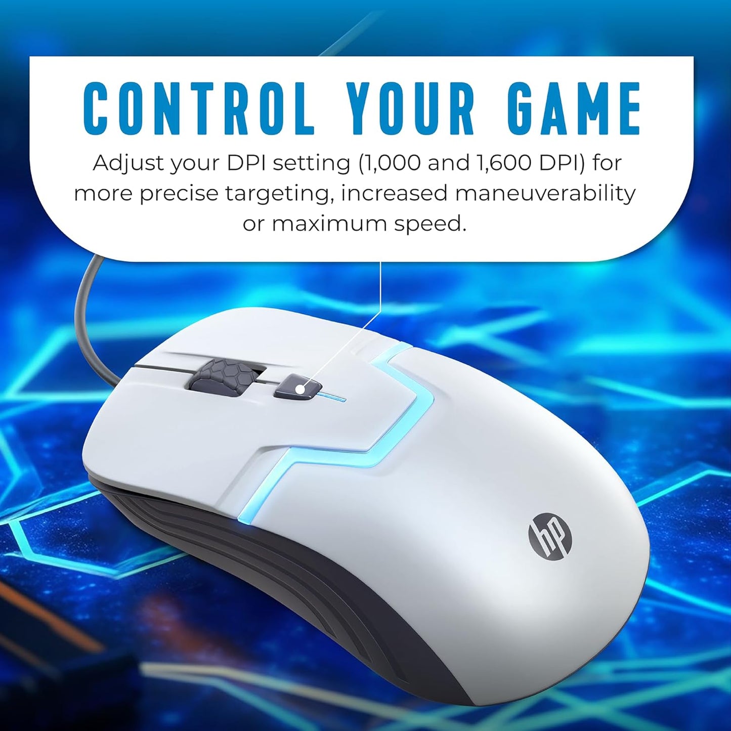 HP M160 Wired Gaming Mouse with LED Lighting