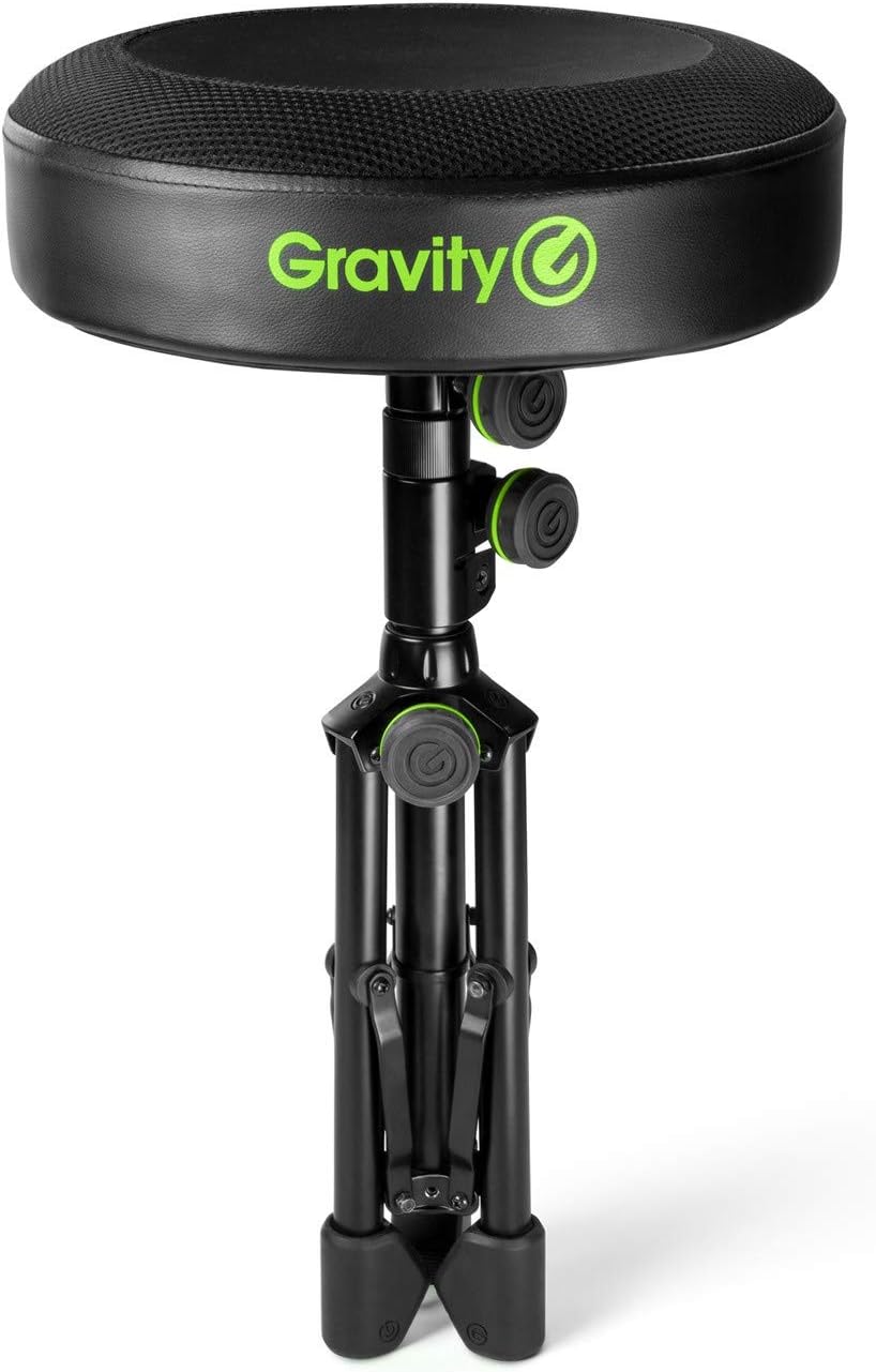 Gravity GFDSEAT1 Round Musicians Stool - Black
