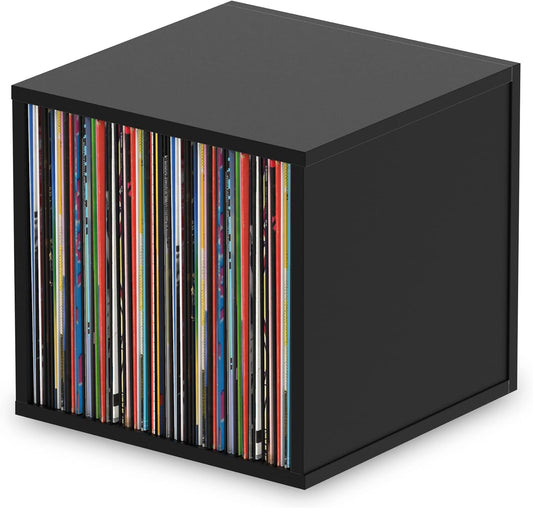 Glorious AMS-RECORD-BOX-110-BLK Black Vinyl Record Box