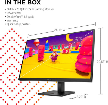 HP OMEN 27Q 27" QHD 165Hz Gaming Monitor