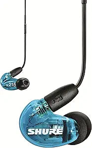 Shure SE215SPE-B+UNI Blue Sound Isolating Earbuds