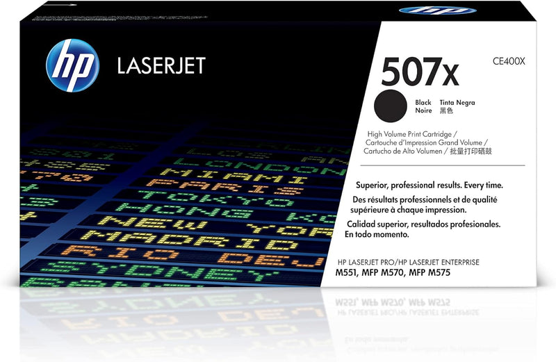 HP 507X Black High-Yield LaserJet Toner CE400X — main product image