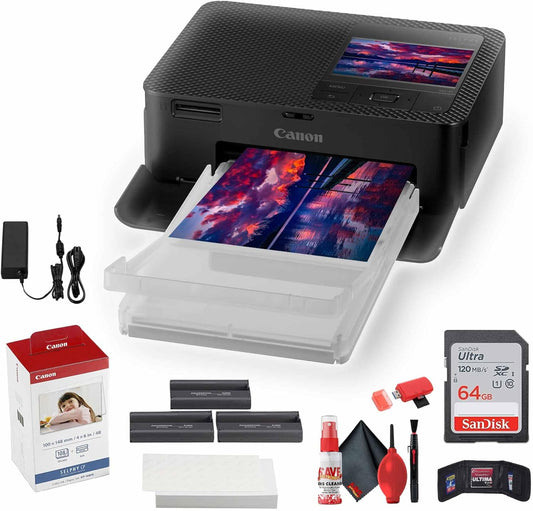 Canon 5539C001 SELPHY CP1500 Photo Printer Bundle