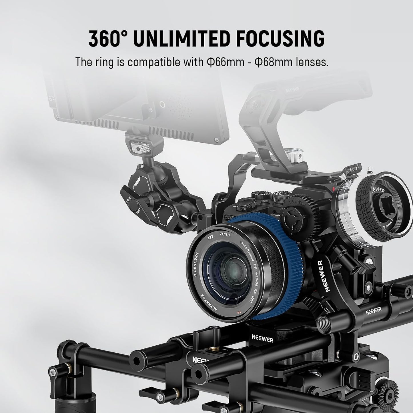 Neewer PG008 0.8 MOD Follow Focus Gear Ring 66-68mm Lens