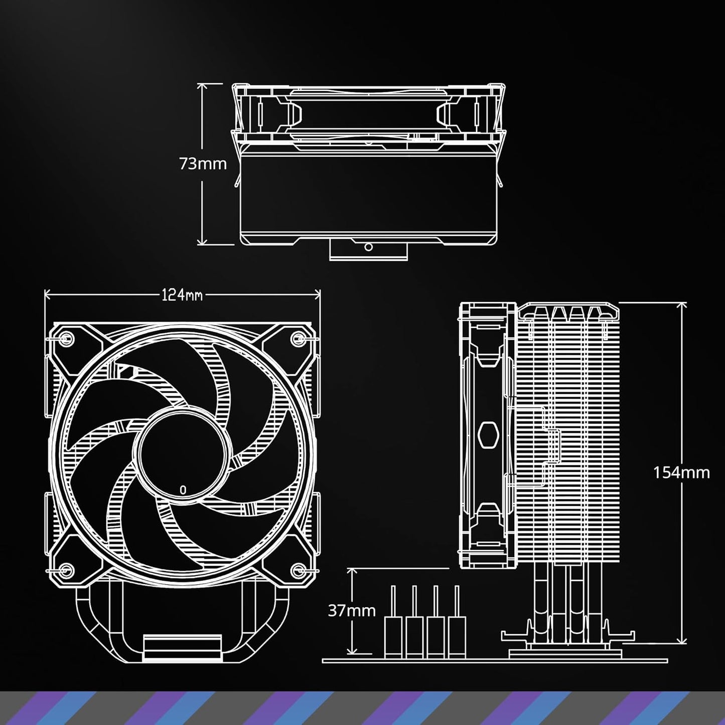 Cooler Master RR-S4WW-20PA-R1 Hyper 212 Halo White