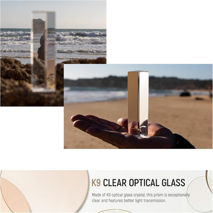 Neewer 6 Inch Triangular Prism Set K9 Crystal Glass