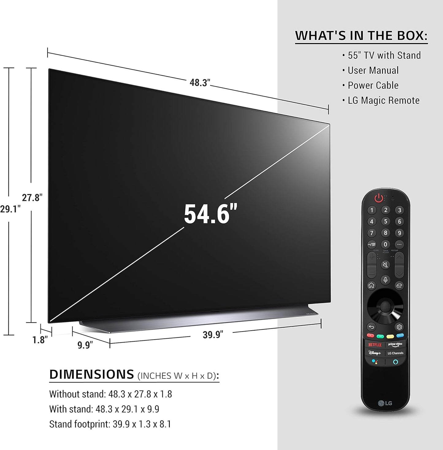 LG OLED55C1PUB 55-Inch 4K Smart OLED TV