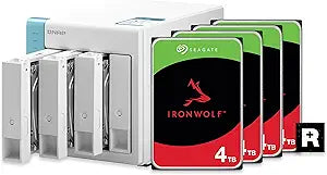 QNAP TS-431K-44R-US 4-Bay NAS 12TB Seagate IronWolf RAID 5