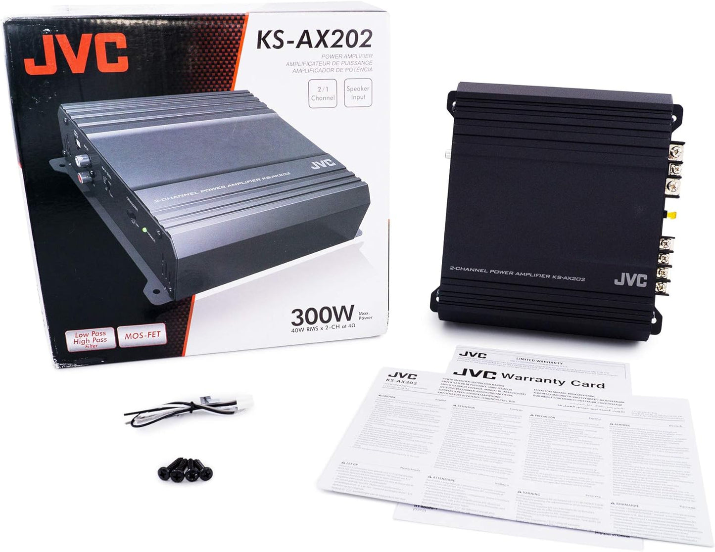 JVC KS-AX202 300W 2-Channel Class AB Amplifier