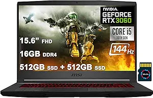 MSI GF65 Thin Gaming Laptop RTX 3060 — main product image