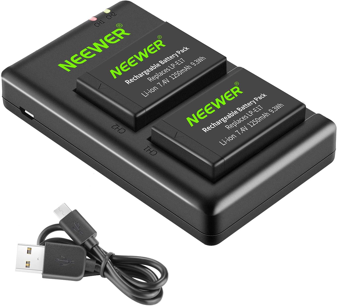 Neewer 10093319 LP-E17 Replacement Battery Charger Kit