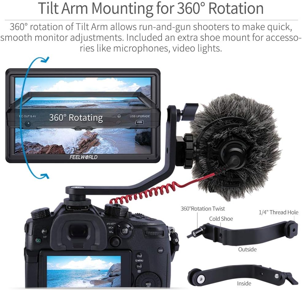 FEELWORLD FW572-US 6 inch Camera Field Monitor - 4K HDMI