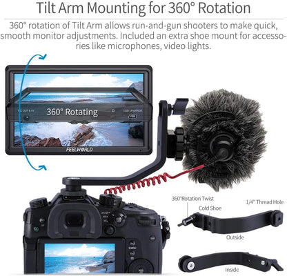 FEELWORLD FW572-US 6 inch Camera Field Monitor - 4K HDMI