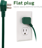 Philips SPS1031GA/27 6 Ft 3-Outlet Flat Plug Green Extension Cord