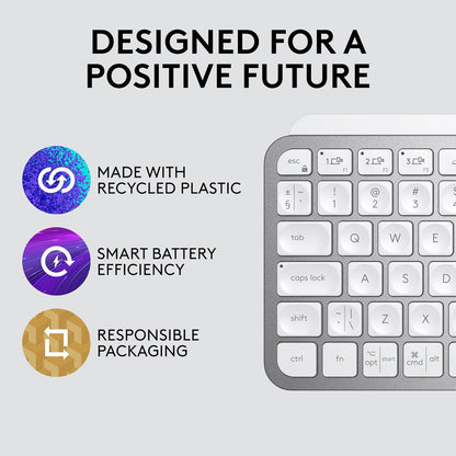 Logitech MX Keys Mini Wireless Illuminated Keyboard - Pale Gray