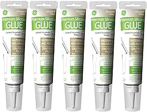 GE GE280 Silicone II Household Glue & Seal 5-Pack