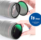 Neewer 10100914 72mm Magnetic ND1000 Lens Filter Kit
