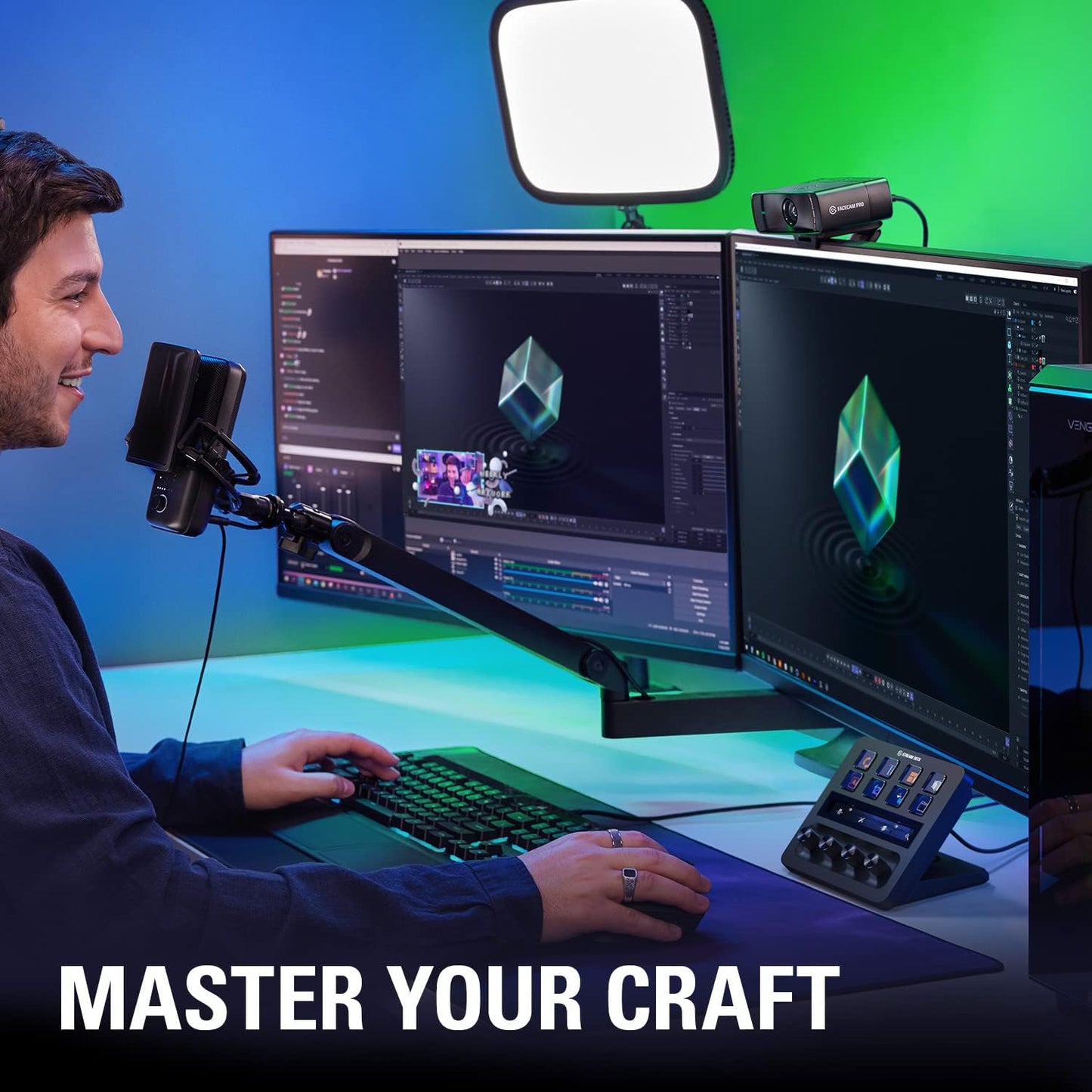 Elgato 20GBD9901 Stream Deck + Audio Mixer Controller