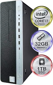 HP ProDesk 600G3 i7 Desktop 1TB SSD 32GB RAM