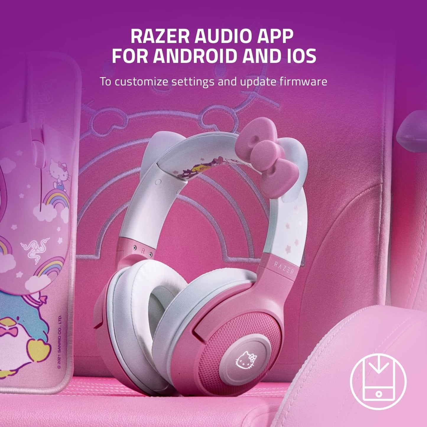 Razer Kraken BT Headset Hello Kitty Edition Low Latency