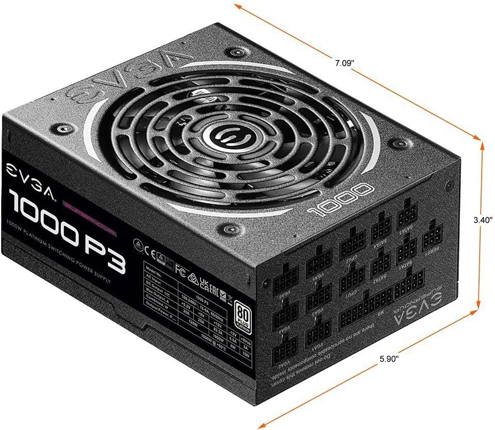 EVGA 220-P3-1000-X1 Supernova 1000 P3 80+ Platinum Power Supply