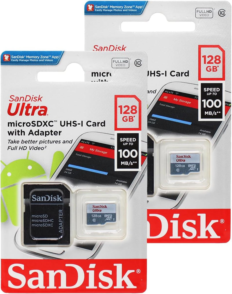 SanDisk 128GB X2 MicroSD Ultra Memory Card — main product image