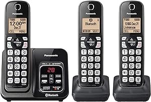 Panasonic KX-TG273SK Bluetooth Link2Cell Cordless Phone (Renewed)