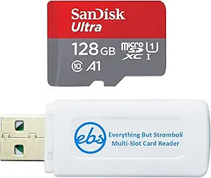 SanDisk SDSQUAR-128G 128GB Micro Memory Card Bundle
