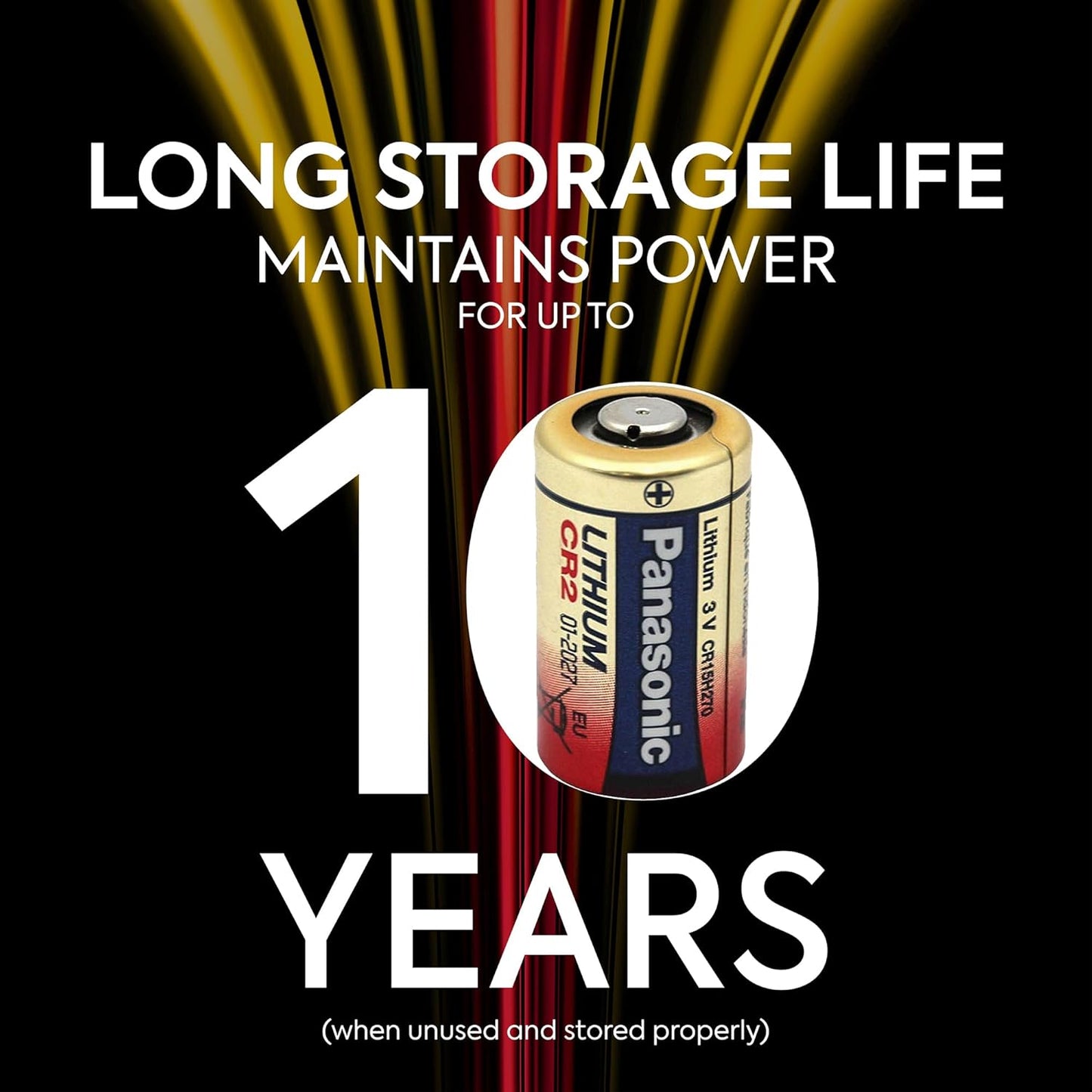 Panasonic CR-2PA/12B CR2 3V Lithium Batteries 12-Pack
