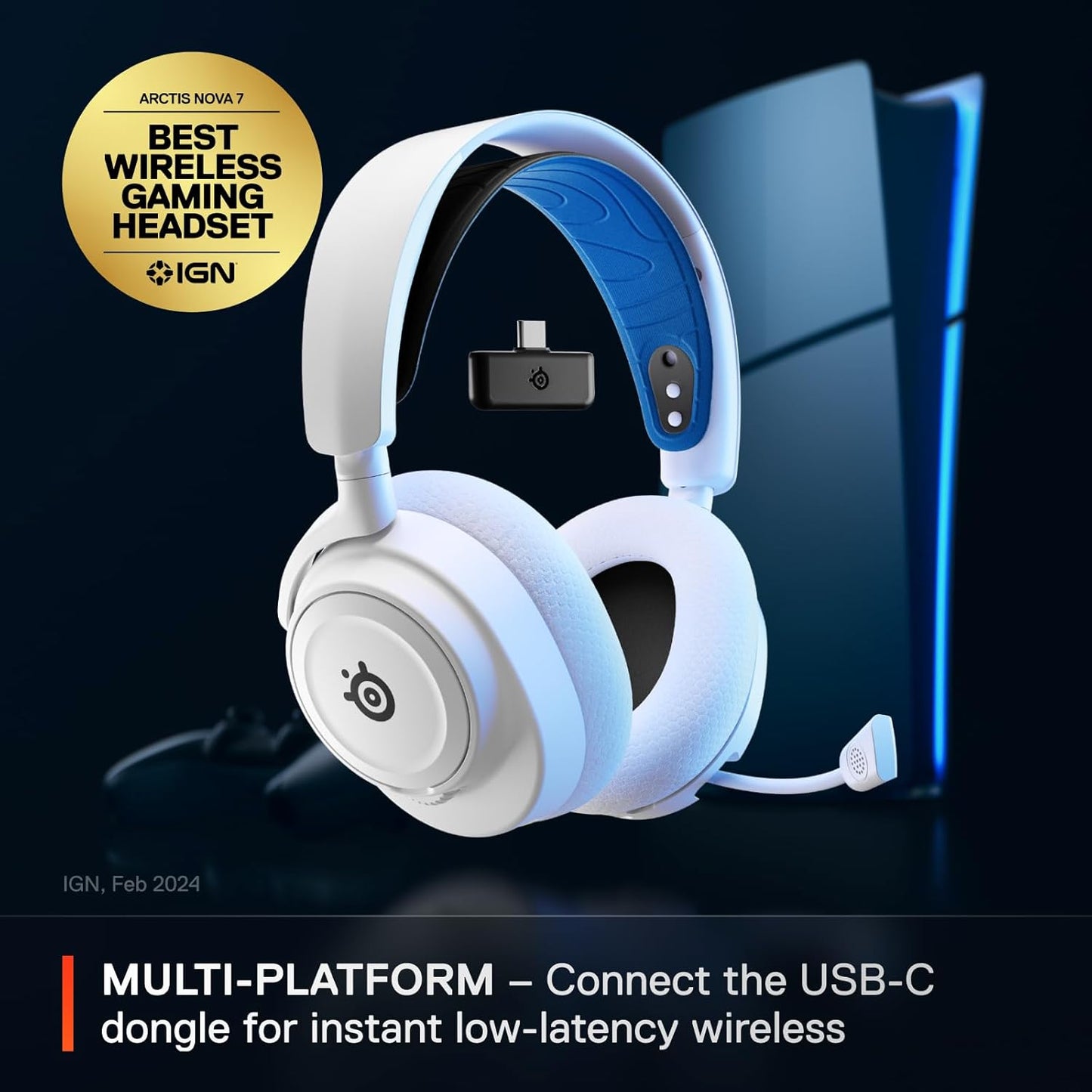SteelSeries 61561 Arctis Nova 7P Wireless Gaming Headset
