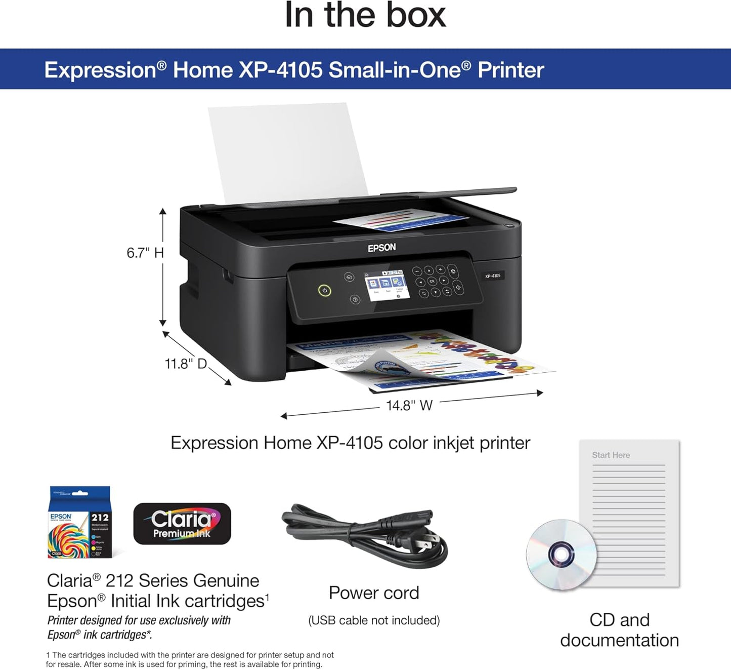 Epson XP-4105 Expression Home Wireless Printer