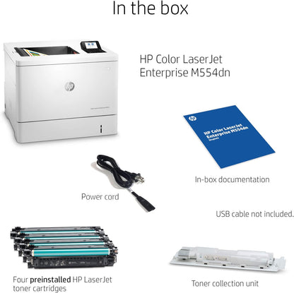 HP M554 Color LaserJet Enterprise Duplex Printer Renewed