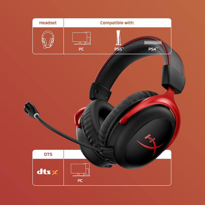 HyperX HHSC2X-BA-RD/G Cloud II Wireless Gaming Headset - Red