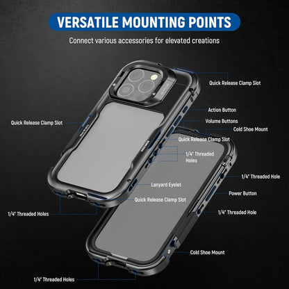 Neewer 10105105 iPhone 16 Pro Cage Quick Release Video Rig