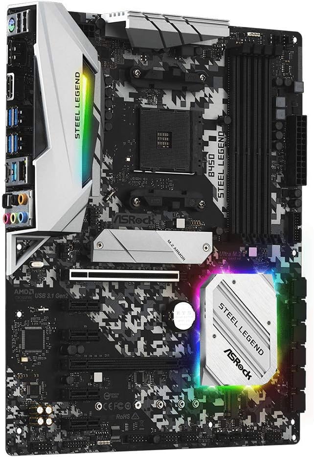 ASRock B450 STEEL LEGEND AM4 ATX Motherboard
