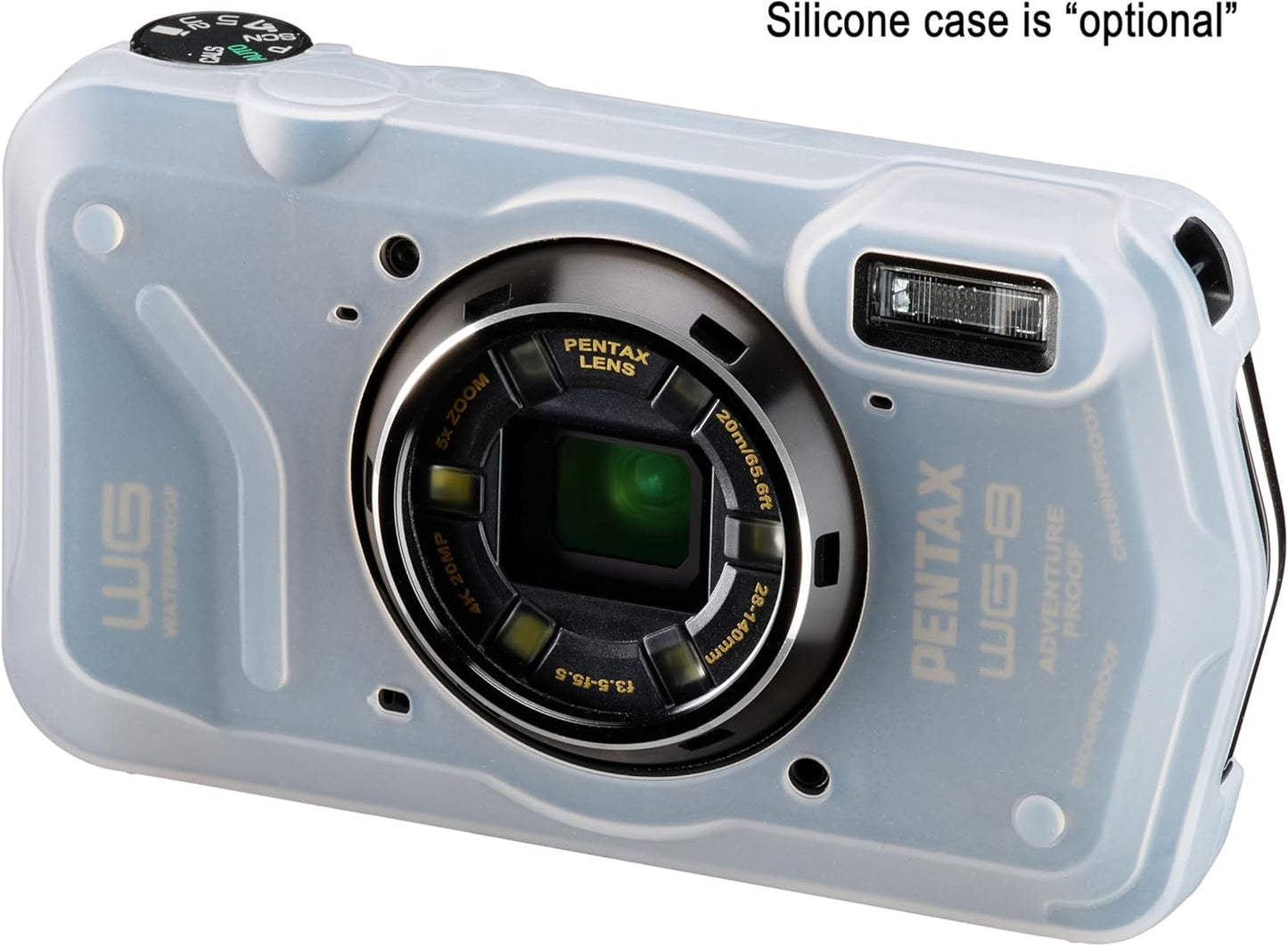 Pentax 01492 WG-8 Black Waterproof Adventure Camera